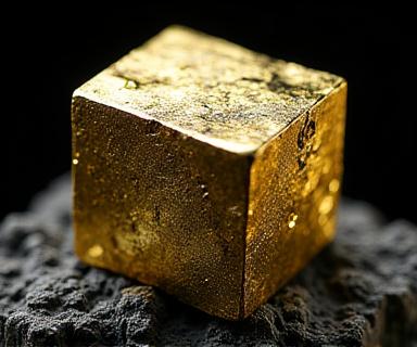 Pirite cubica lucente dall'Isola d'Elba